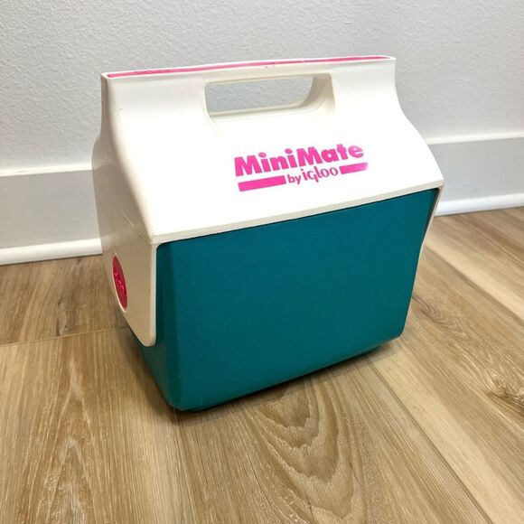 IGLOO Mini Mate Neon Pink and Turquoise Ice Chest - Picture 1 of 7